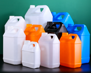 Bidon carré en plastique HDPE orange de 5 L avec bouchon à vis, pour le stockage de produits chimiques, usage industriel - Product Image 4