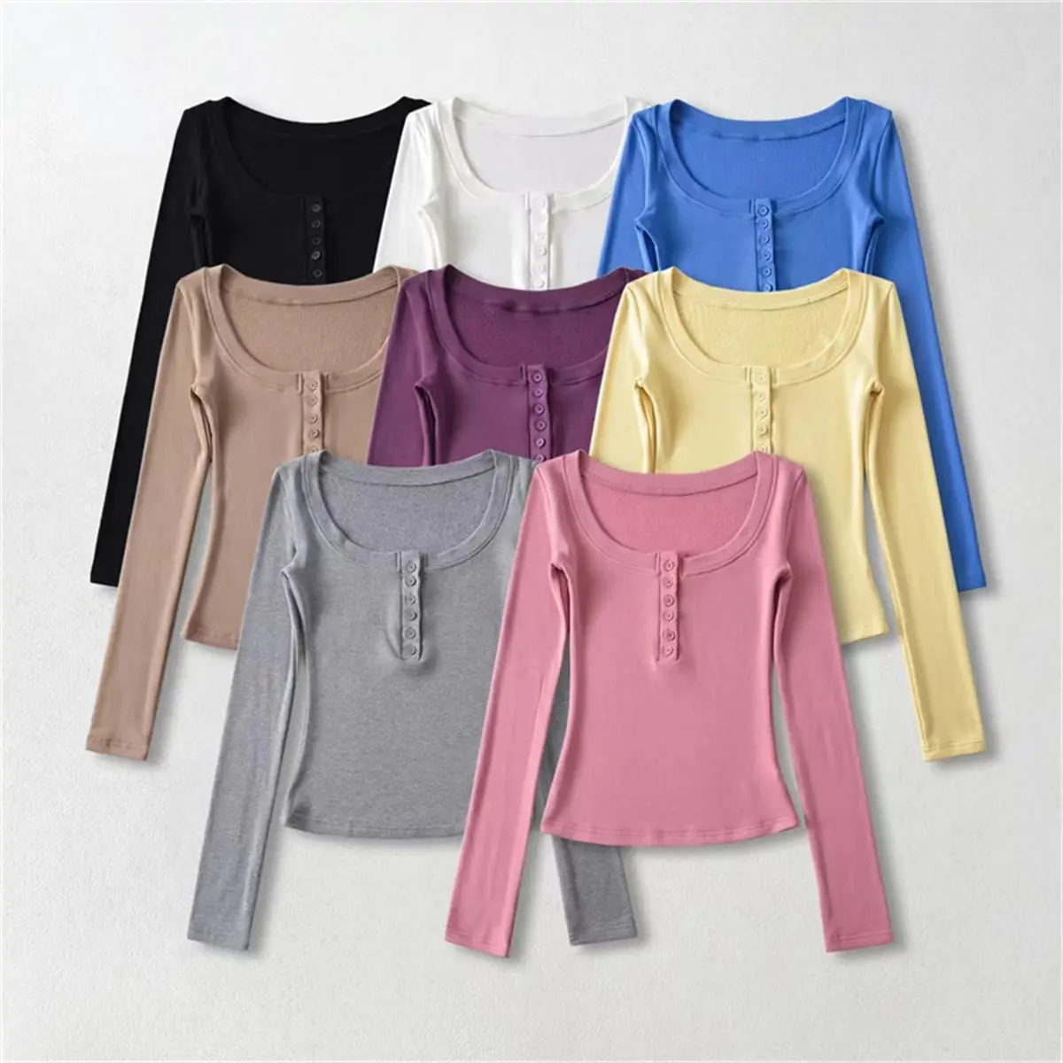 Suéter de manga larga con forro polar para mujer, camiseta de uso diario, Top corto informal ajustado, Camiseta básica en blanco de elastano para hacer ejercicio