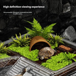 Acryl Ecologisch Schildpaddenterrarium met 160% vergroot praktisch oppervlak, geïntegreerde filtratie en bodemafvoer voor thuisgebruik. - Product Image 3