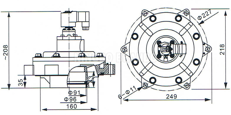 3" CA76MM Goyen Type MM Series Manifold Mount Pulse Jet Valve