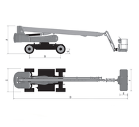 Plateforme élévatrice articulée intelligente électrique hydraulique en acier de marque supérieure TB26E
