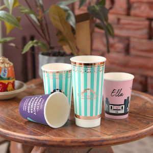 Tùy chỉnh phân hủy sinh học thân thiện với môi dùng một lần double-tường cách điện có thể tái chế giấy cốc cà phê với logo Takeaway <span class=keywords><strong>cup</strong></span> - Product Image 4