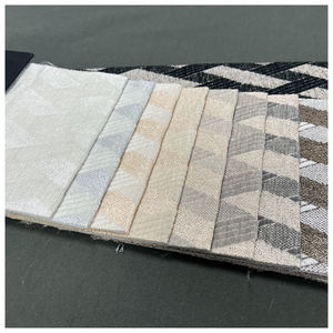 Fabricant Personnalisé 100% Polyester Bleu Gris Lettres Géométriques Chenille Jacquard Tissu d'<span class=keywords><strong>ameublement</strong></span> - Product Image 3