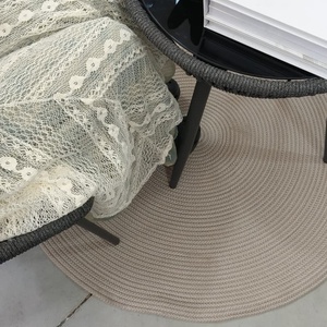 Tappeto di corda naturale artigianale moderno che irradia struttura tessuto solido motivo esterno adatto - Product Image 3