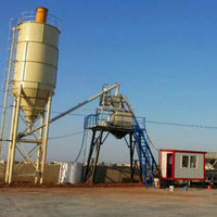 Centrale à béton HZS25 avec élévateur à benne, station de malaxage mini entièrement automatique pour la construction rurale
