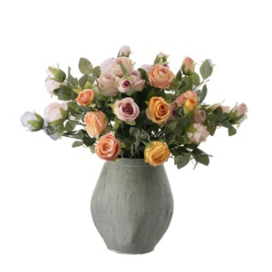 ช่อดอกกุหลาบประดิษฐ์ CallaFloral ก้านเดี่ยว ทำจากโพลีเอสเตอร์ สำหรับตกแต่งบ้าน จัดงานแต่งงาน - Product Image 5