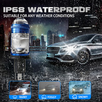 Ampoule de phare de moto LED super lumineuse H4 H7 H11 6500K Lumière blanche Sans erreur Canbus Étanche IP68 Plug and Play
