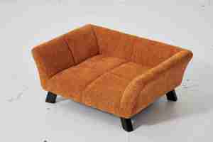 Cuccia per Cani in Metallo Solido Sostenibile con Rivestimento in Velluto Design Rotondo Dimensioni Personalizzabili per Gatti e Cani - Arredamento per Soggiorno - Product Image 5