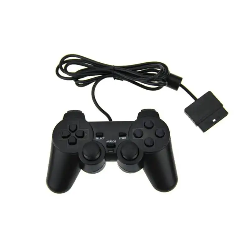 PS2 oyun kablolu denetleyici için PS2 Joystick Gamepad için çift titreşim kablolu Gamepad Mando