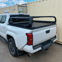 Couverture de benne rigide en aluminium pour Toyota Tundra Ranger NP300, coque de camping pour benne longue de 5,5 à 8 pieds, sans perçage, étanche, rangement intégré