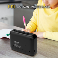 Vente en gros de baladeur stéréo compact rétro classique, enregistreur de cassettes audio portable de petite taille