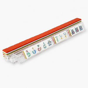 Ensemble de <span class=keywords><strong>Mahjong</strong></span> de Luxe Personnalisé en Acrylique avec Tuiles Orange pour Cadeaux de Casino, Achat en Gros, ODM, OEM - Product Image 3