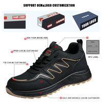 Zapatos de seguridad informales con logotipo personalizado con suela de poliuretano de doble densidad antideslizante, parte superior de malla cómoda para trabajar en fábricas