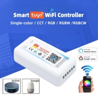 Tuya WiFi Smart RGB LED Strip Controller 24V 12V APP Voice LED Dimmer pour Single-colour CCT RGB RGBW RGBCW Strip Light