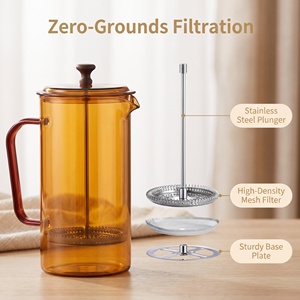 Cafetière ergonomique SEECIN <span class=keywords><strong>de</strong></span> qualité alimentaire en verre borosilicate résistant à la chaleur, non toxique, avec poignée - Product Image 2