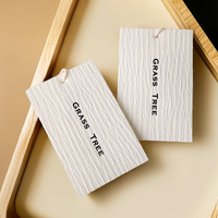 Logo imprimé personnalisé Eco Hot étiquettes de texture spéciale de luxe à suspendre étiquettes de logo étiquettes volantes de vêtements