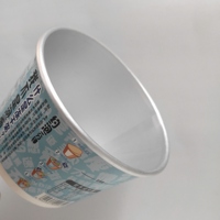 Bol en papier jetable avec logo imprimé personnalisé, tasses en aluminium pour la soupe, 100 pièces