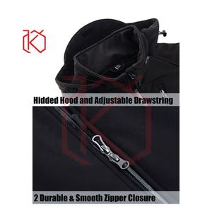 Vestes en molleton de coquille souple de grande taille pour hommes de vente chaude style imperméable respirant pour logo personnalisable d'hiver - Product Image 3