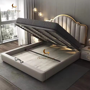 Modern Luxury Living Room Sectional Leather Set with Microfiber Fabric Modular Design Solid <b>Wood</b> <b>Frame</b> - Product Image 3