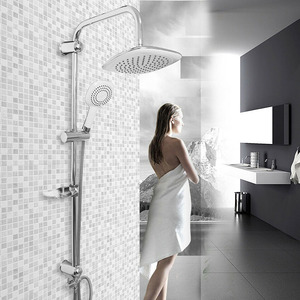 <span class=keywords><strong>Douche</strong></span> à double mitigeur avec pommeau de <span class=keywords><strong>douche</strong></span> pluie en acier inoxydable, <span class=keywords><strong>kit</strong></span> de rail de <span class=keywords><strong>douche</strong></span> carré pour salle de bain - Product Image 6