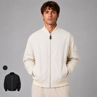Veste coupe-vent personnalisée grande taille, veste de survêtement unie à fermeture éclair, veste oversize courte et carrée, veste de sport, veste universitaire, veste bomber pour homme