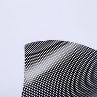 Autocollant en vinyle perforé à vision unilatérale résistant au vent et imperméable pour la publicité extérieure sur les chantiers de construction