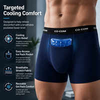 Boxers de protection testiculaire à effet thermique, avec régulation de température par refroidissement sauna et poche à glace, sous-vêtements sauna à alimentation directe