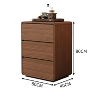Armoire de salon en bois de style Shaker européen, 3 tiroirs, étagères réglables, design durable, rangement gain de place pour la maison