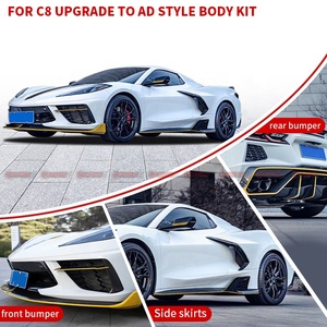 Kit carrosserie de haute qualité en fibre de carbone sèche, style AD, pour Chevrolet Corvette C8 : Lame avant, lame arrière et jupes latérales - Product Image 4