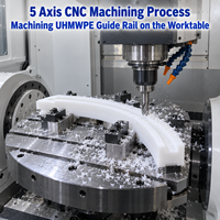 Rails de guidage de chaîne incurvés en UHMWPE usinés CNC 5 axes pour l'automatisation des convoyeurs avec une tolérance stricte