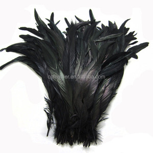40-45cm(16-18 pulgadas) Plumas <span class=keywords><strong>de</strong></span> gallo negro Venta al por mayor Rooter Coque Tails para tocado Carnival Backpack Decor - Product Image 1