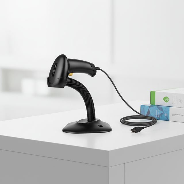 JINGXIN Cheap Black Qr Code Scan Reader USB USB-COM Wireless Wired 1D 2D Barcode Scanner