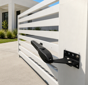 <span class=keywords><strong>Cancello</strong></span> Moderno <span class=keywords><strong>Bianco</strong></span> in Alluminio a Doppia Anta a Battente con Lamelle, Stile Costiero Hamptons, Verniciato a Polvere Antiruggine, Standard Australiano - Product Image 6
