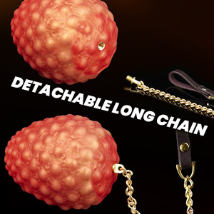 NewDrago EggAnalPlugwitDetachableLon Chain LiquidSiliconeTexturedButtPlug,SMTrainin AnalDilatorAdultSexToysforCouplesWholesale - Product Image 1