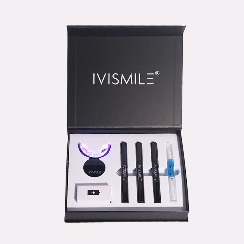 IVISMILE Kit LED pemutih gigi, untuk penggunaan rumah nirkabel 32 LED, Kit LED pemutih gigi, label pribadi