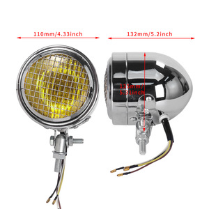 Phare avant de <span class=keywords><strong>moto</strong></span> vintage en métal de qualité pour CG125 <span class=keywords><strong>Harley</strong></span> Cruiser Bobber Chopper, accessoires universels pour <span class=keywords><strong>moto</strong></span> - Product Image 4