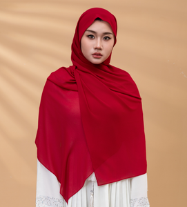 En stock, vente en gros personnalisée, hijabs malaisiens de couleur unie, <span class=keywords><strong>jilbab</strong></span>, turban pour femmes, écharpe en mousseline de soie perlée, turban long à effet bulle - Product Image 4