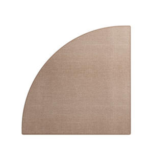 Tapis de cuisine élégant en forme de demi-cercle tissé, antidérapant, couleur unie, en forme d'éventail, pour la protection du sol de la cuisine et des restaurants - Product Image 1