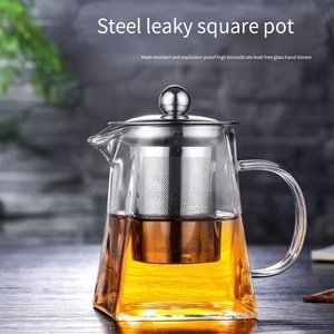 <span class=keywords><strong>Teiera</strong></span> in Vetro Resistente alle Alte Temperature, <span class=keywords><strong>Teiera</strong></span> con Filtro in Acciaio Inox, Adatta per Set <span class=keywords><strong>da</strong></span> Tè su Fornello Elettrico in Ceramica - Product Image 4
