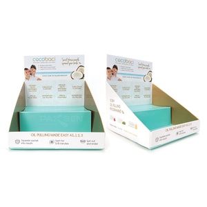 Hot Sale Cardboard Corrugated Counter Products Displays Stand <b>Boxes</b> Cardboard Makeup Tabletop Lipstick Eyelash Display for Store - Product Image 2