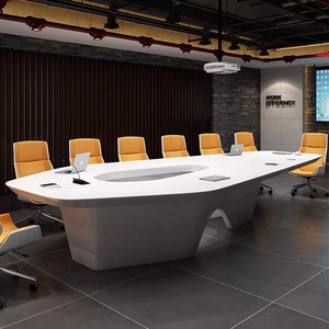 Bàn họp tiếp tân sáng tạo hiện đại đơn giản bàn đàm phán phong cách hình bất thường đặt bàn hội nghị - Product Image 4