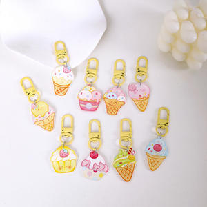 Porte-clés pendentif en forme <span class=keywords><strong>de</strong></span> <span class=keywords><strong>glace</strong></span> à dessert super mignon transfrontalier, <span class=keywords><strong>petit</strong></span> ornement, porte-clés, charme <span class=keywords><strong>de</strong></span> sac féminin - Product Image 1