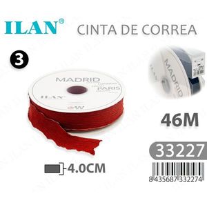 ILAN Cinta de Correa 4.0Cm 46M Roja Madrid París Londres - Product Image 2