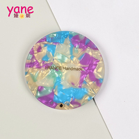 Miroir de maquillage rond en acétate tendance, motif écaille de tortue et marbre, miroir de poche en acide acétique avec logo personnalisé
