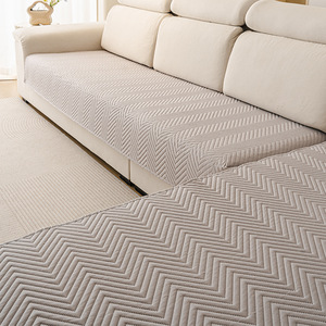 Sofa <b>Cushion</b> Waterproof <b>Rectangular</b> Modular Sofa Cover All Season Solid Color Seat Pad Machine Washable - Product Image 4