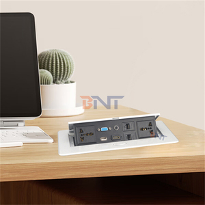 Boente Universal Desktop <strong>Multifunctional</strong> Zinc Alloy Power <strong>Socket</strong> Popular Manual Pop up Conference Table Power Outlet With HDMl - Product Image 3