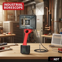 Caméra d'inspection industrielle étanche IP67, sonde articulée 360° de 6 mm, écran tactile 8 pouces, zoom 5X, éclairage LED
