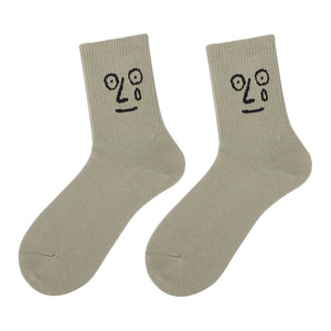 Usine Offres Spéciales robe unisexe drôle Expression de couleur mignon élégant imprimé émoticône visage heureux amusant chaussettes folles - Product Image 4