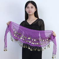 Danse du ventre taille chaîne Triple or ceinture danse indienne pratique Performance hanche écharpe écharpe vêtements et accessoires