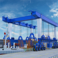 Grue portique mobile marine portable haute performance, capacité de charge 20 tonnes, pour levage de navires, construction, moteur et roulement